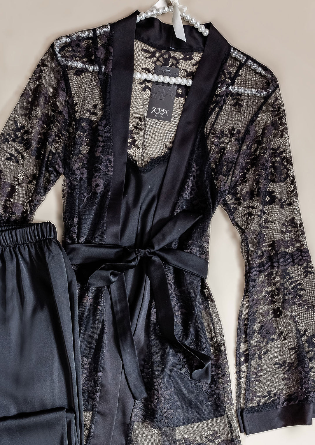 Satin & Lace Sleepwear Set