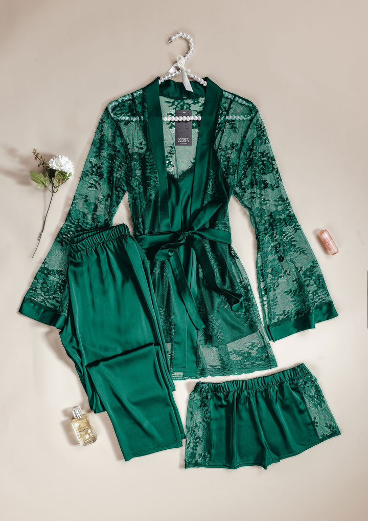 Satin & Lace Sleepwear Set