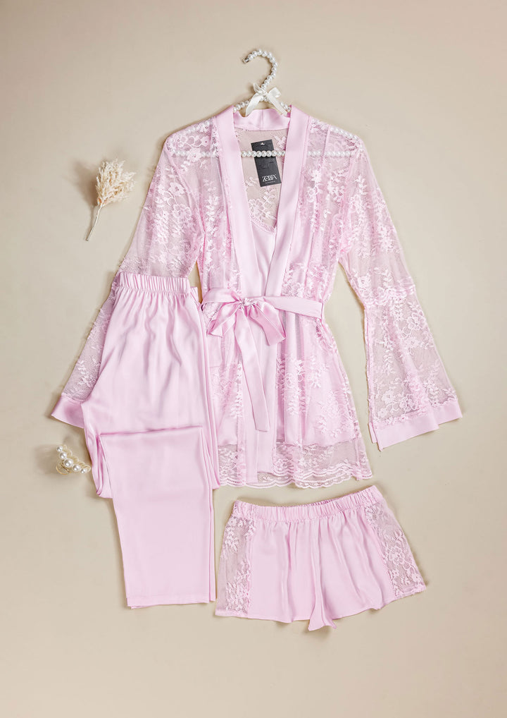Satin & Lace Sleepwear Set