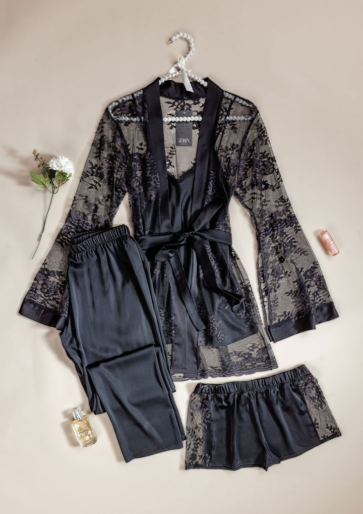 Satin & Lace Sleepwear Set
