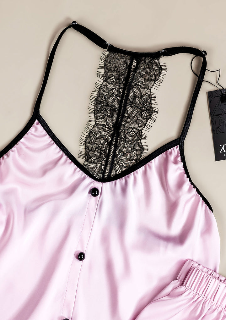 بيجامة ساتان مثيرة قطعتين 3446-25