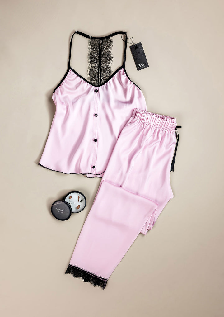 بيجامة ساتان مثيرة قطعتين 3446-25