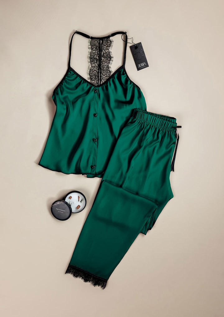 بيجامة ساتان مثيرة قطعتين 3446-25