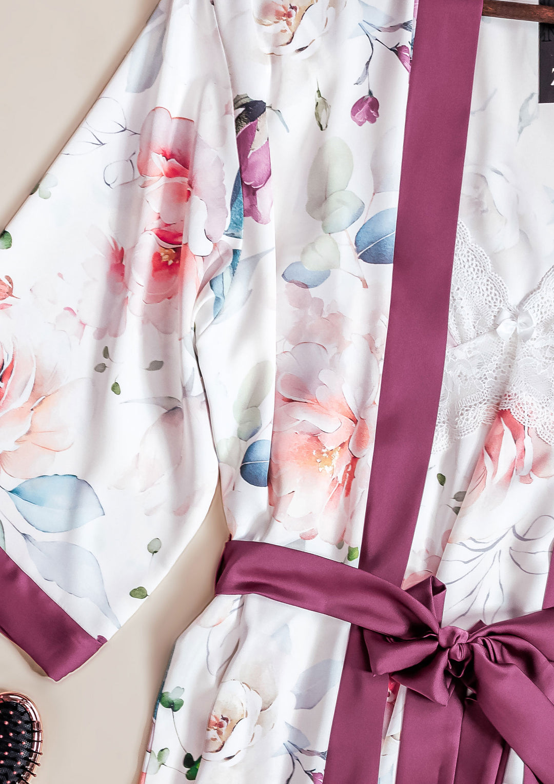 طقم بيجاما ساتان 4 قطع