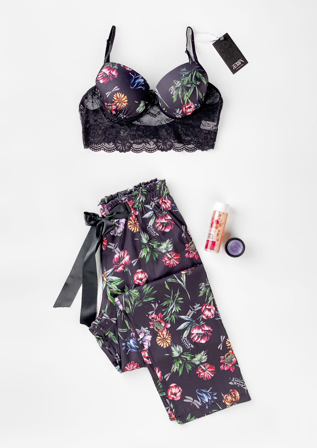 Satin Lace Pajama Set