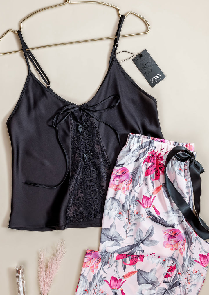 طقم بيجاما ساتان