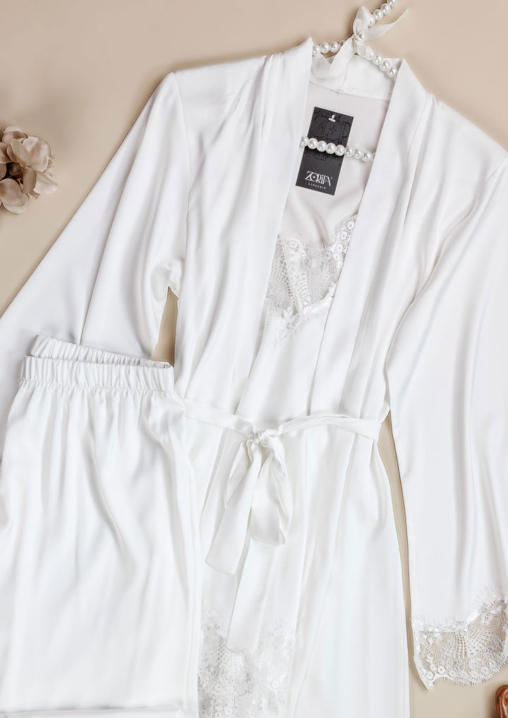 بيجامة 3 قطع ساتان 3469-25