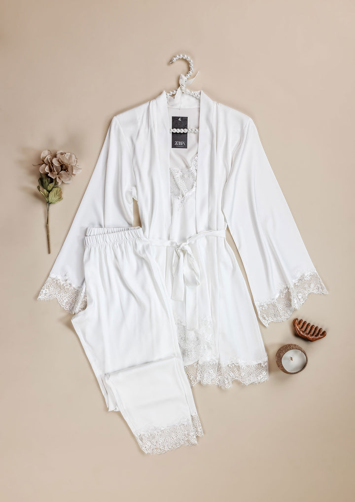 بيجامة 3 قطع ساتان 3469-25