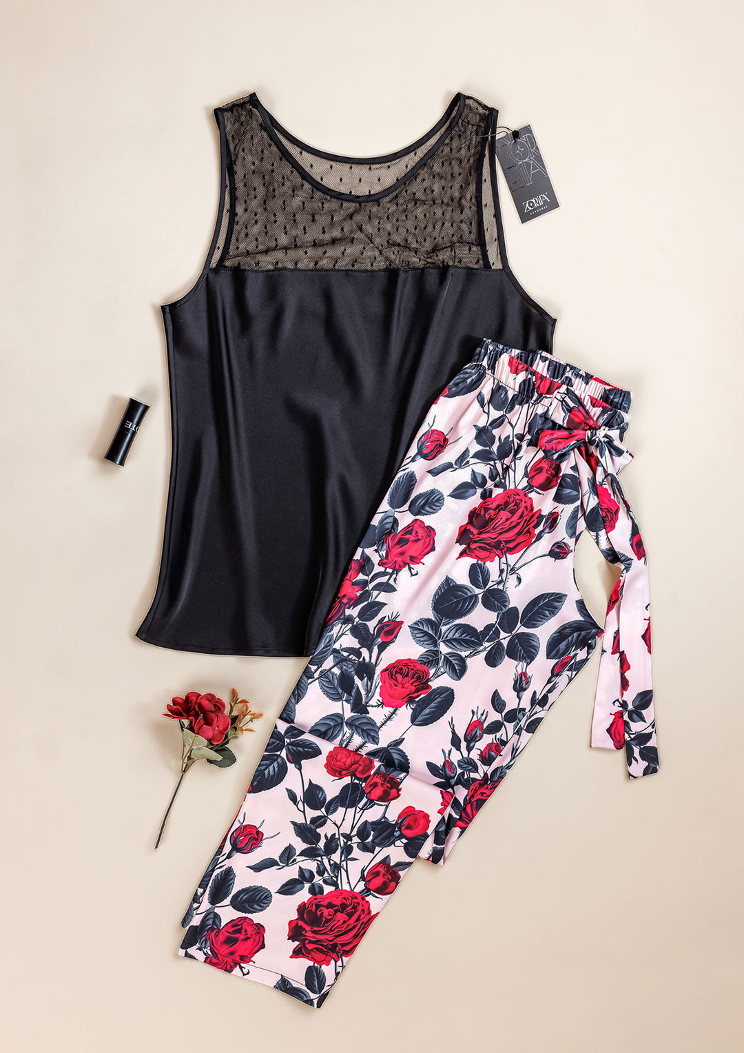 طقم بيجاما ساتان