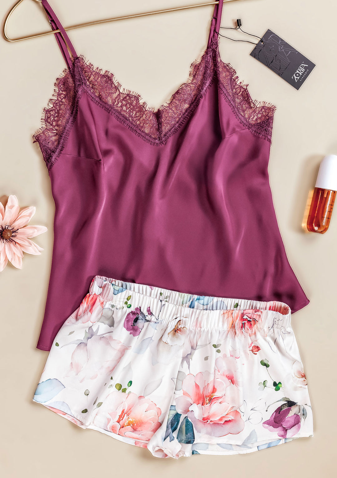 طقم بيجاما شورت ساتان