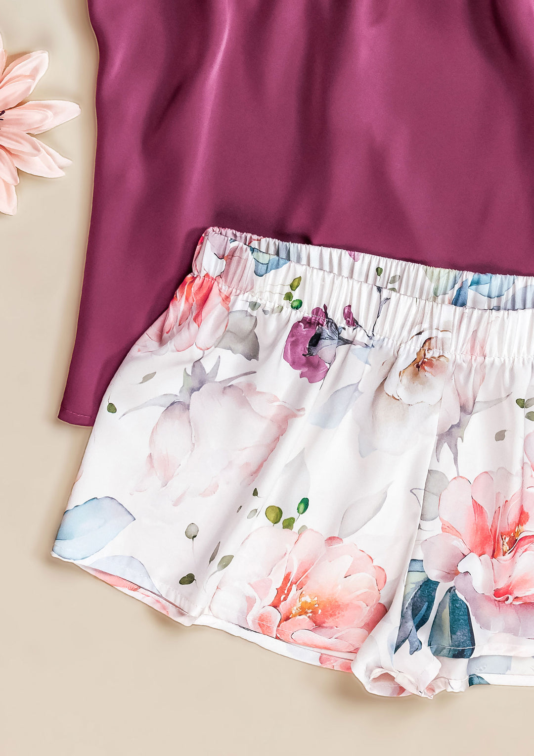 طقم بيجاما شورت ساتان