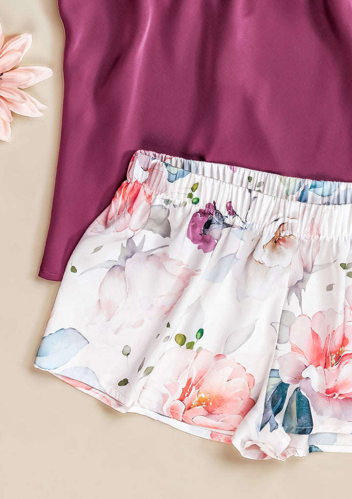 طقم بيجاما شورت ساتان