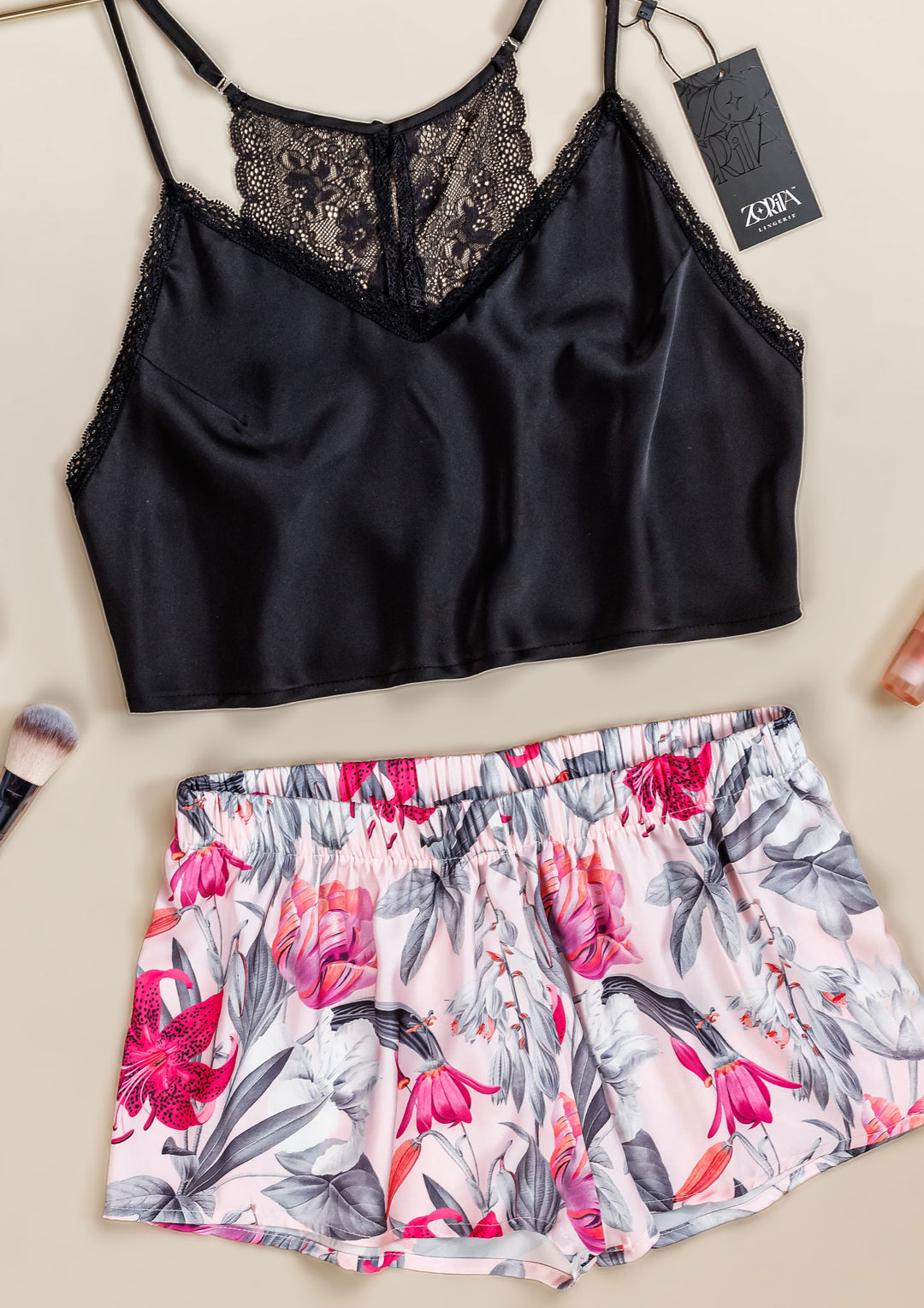 طقم بيجاما شورت ساتان