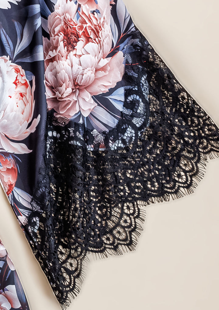 طقم بيجاما ساتان 3 قطع