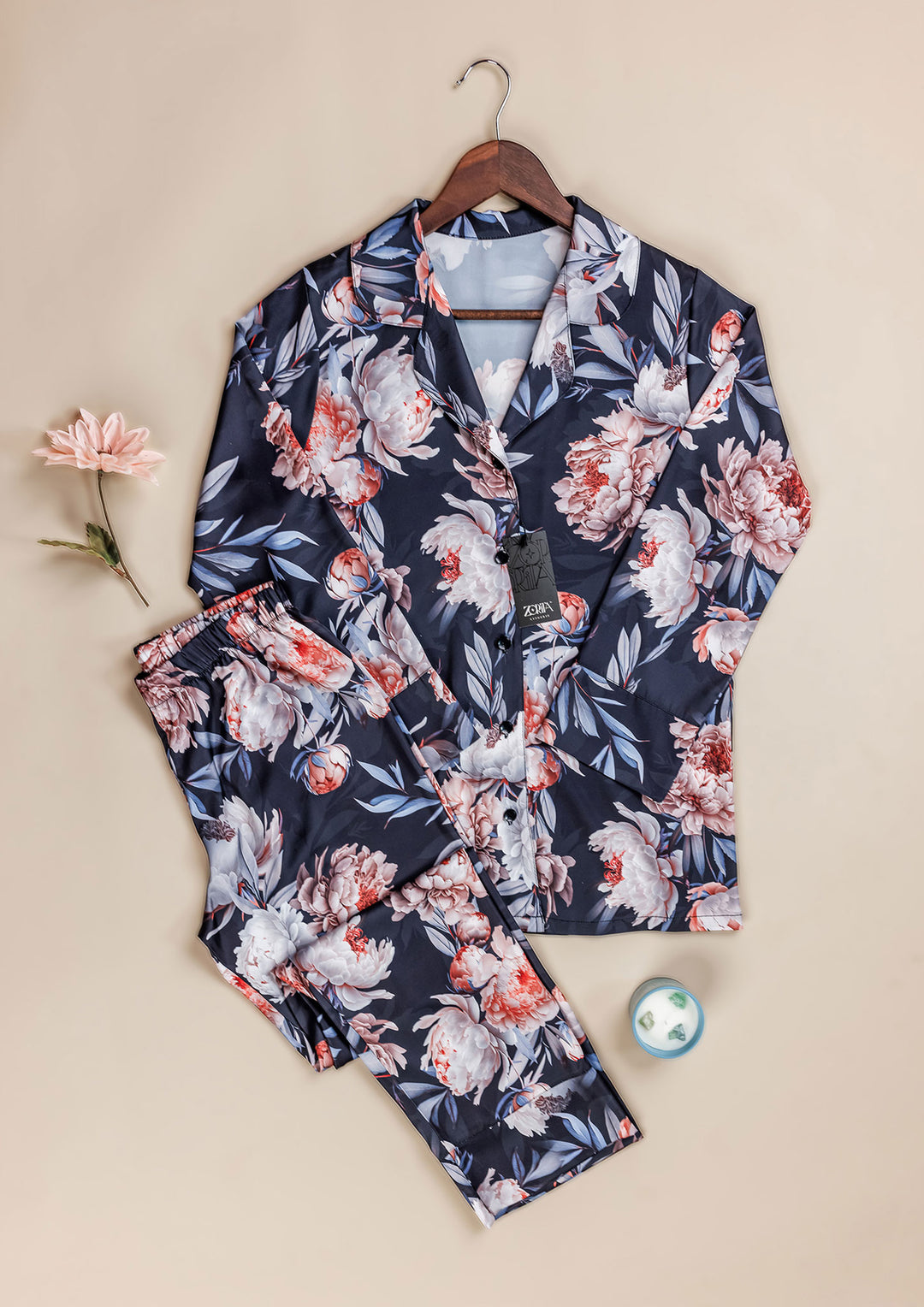 طقم بيجاما ساتان