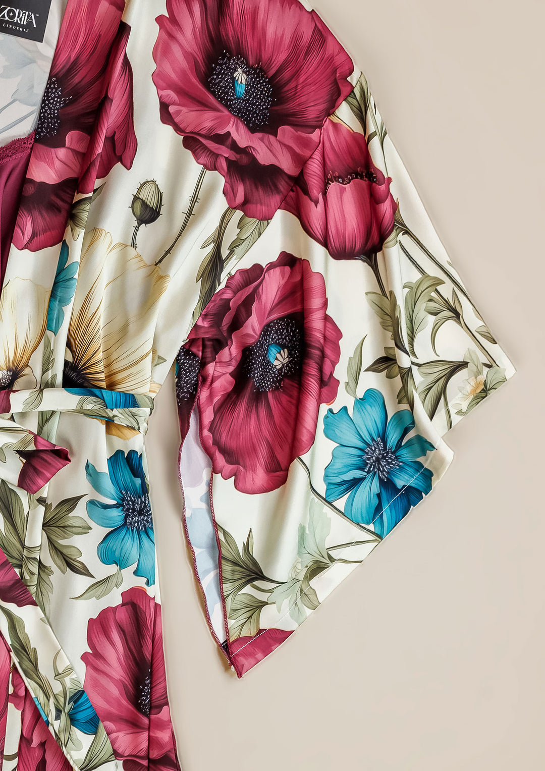 طقم بيجاما ساتان 3 قطع