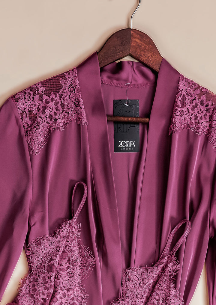 بيجامة ساتان ٤ قطع ٣٥٠٠-٢٥