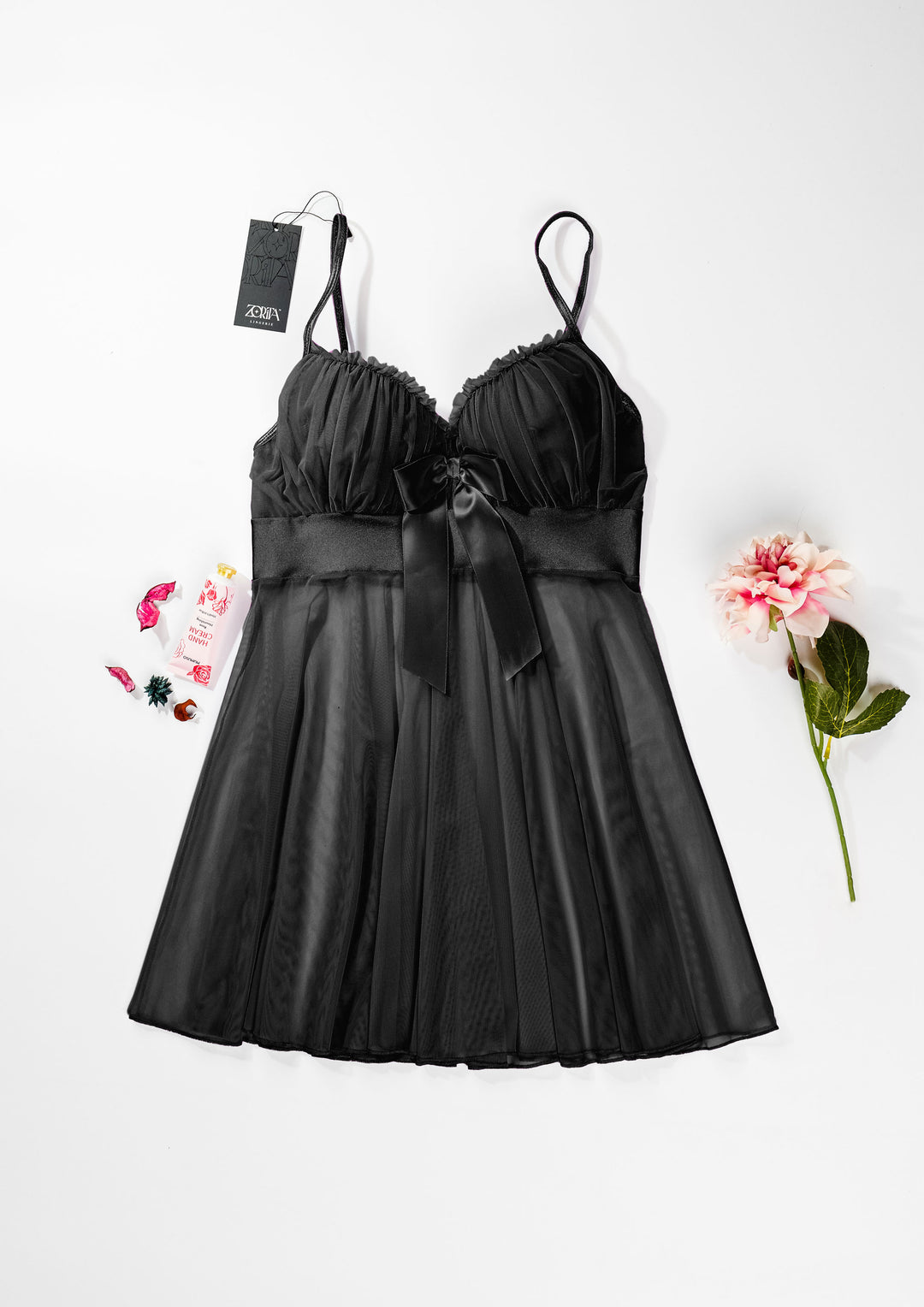 قميص نوم شبك مبطن