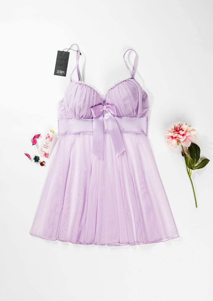 قميص نوم شبك مبطن