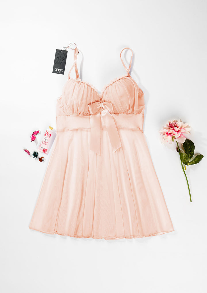 قميص نوم شبك مبطن