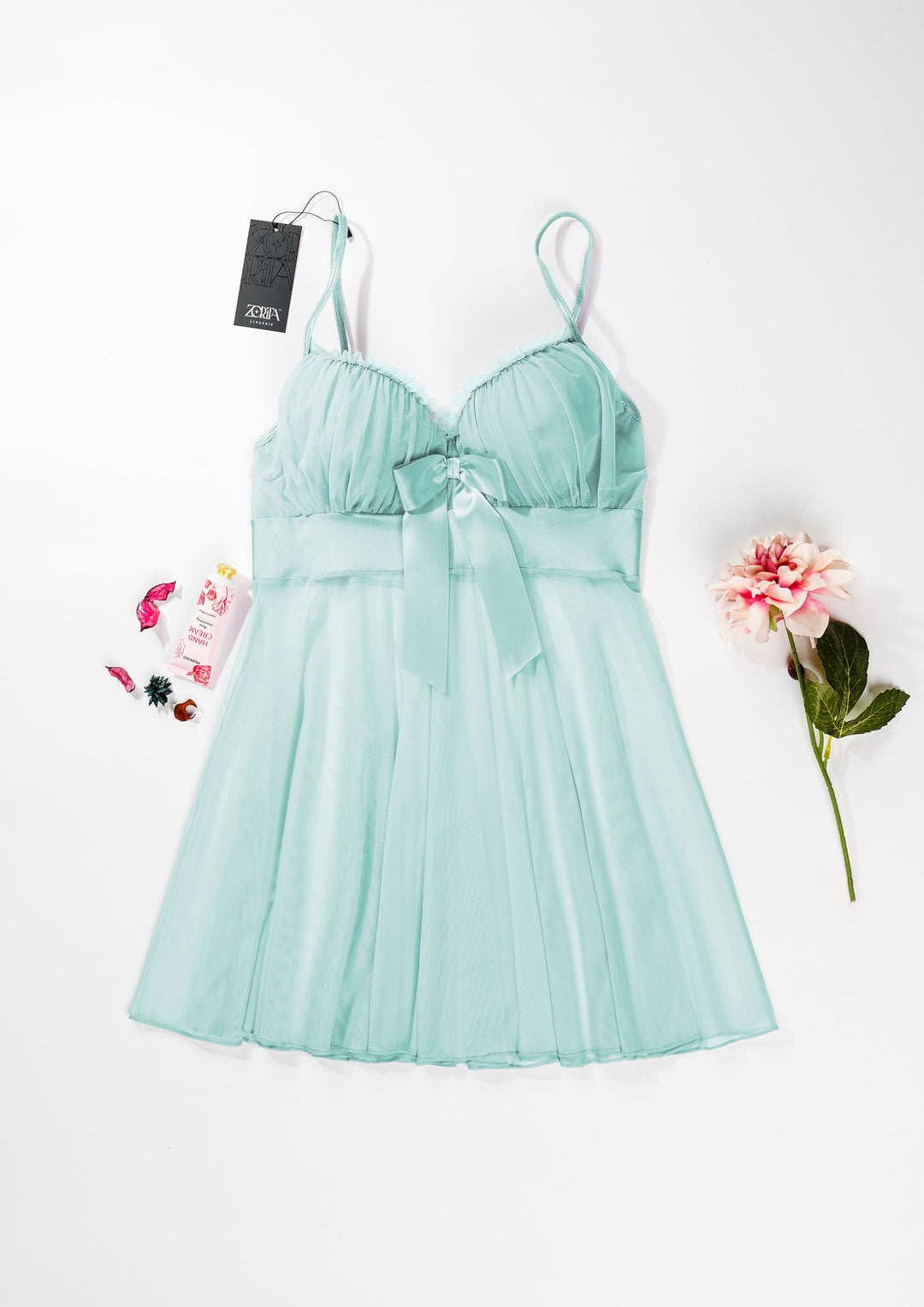 قميص نوم شبك مبطن