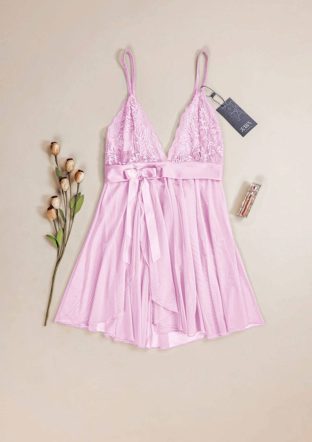 Lace Mesh Babydoll Lingerie