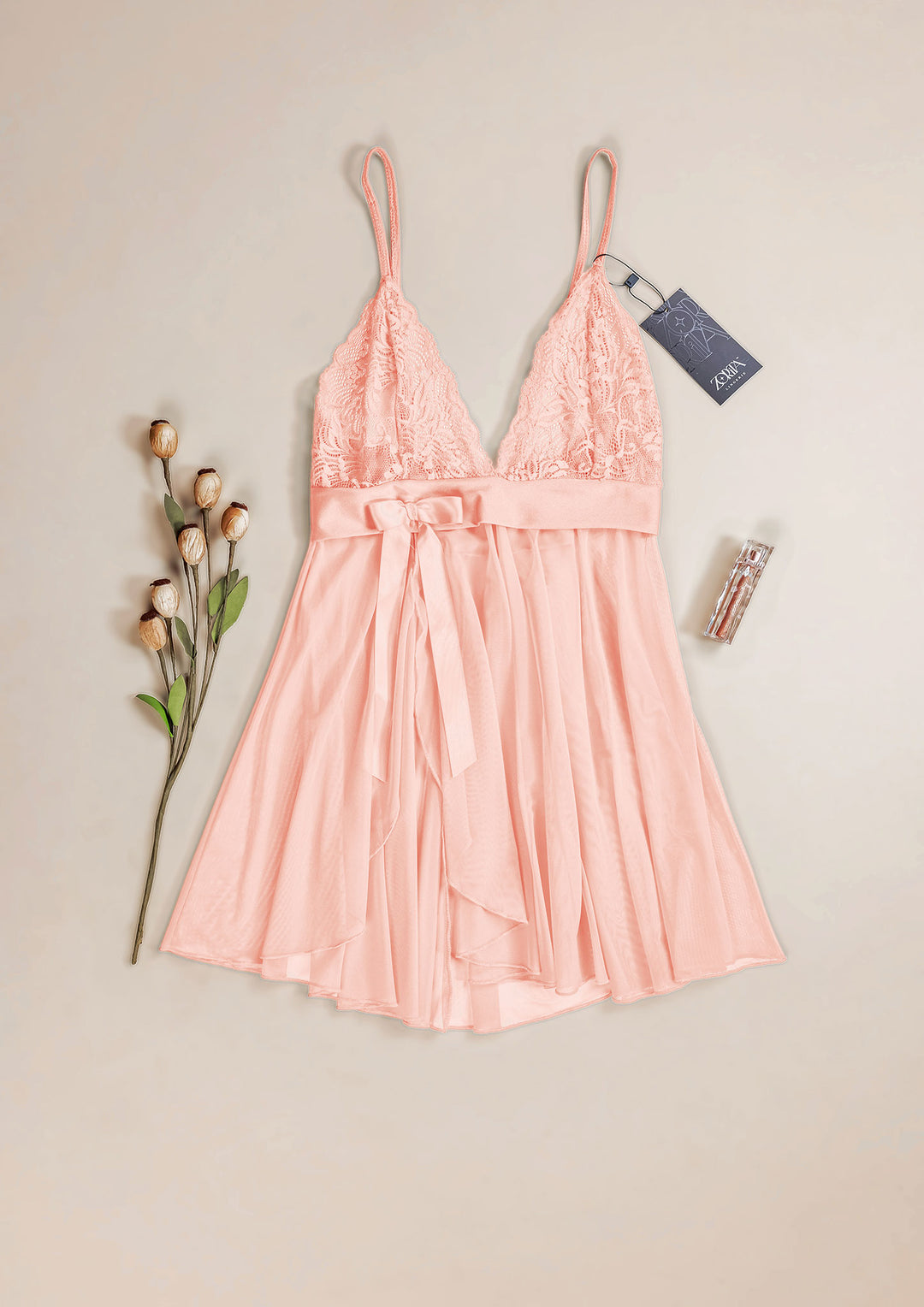 Lace Mesh Babydoll Lingerie