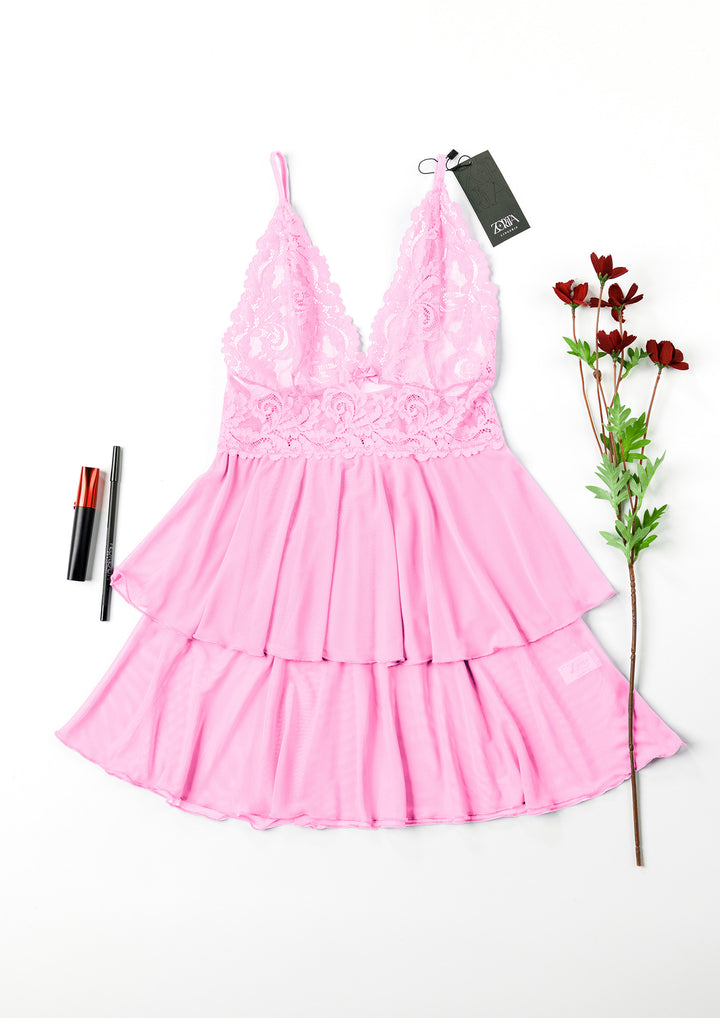 بيبي دول ساتان بلمسة دانتيل