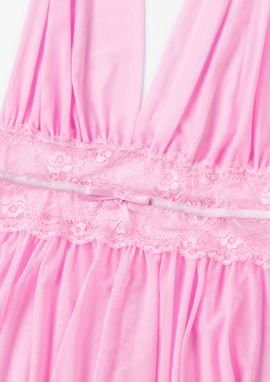 Lace Trim Babydoll with Panty