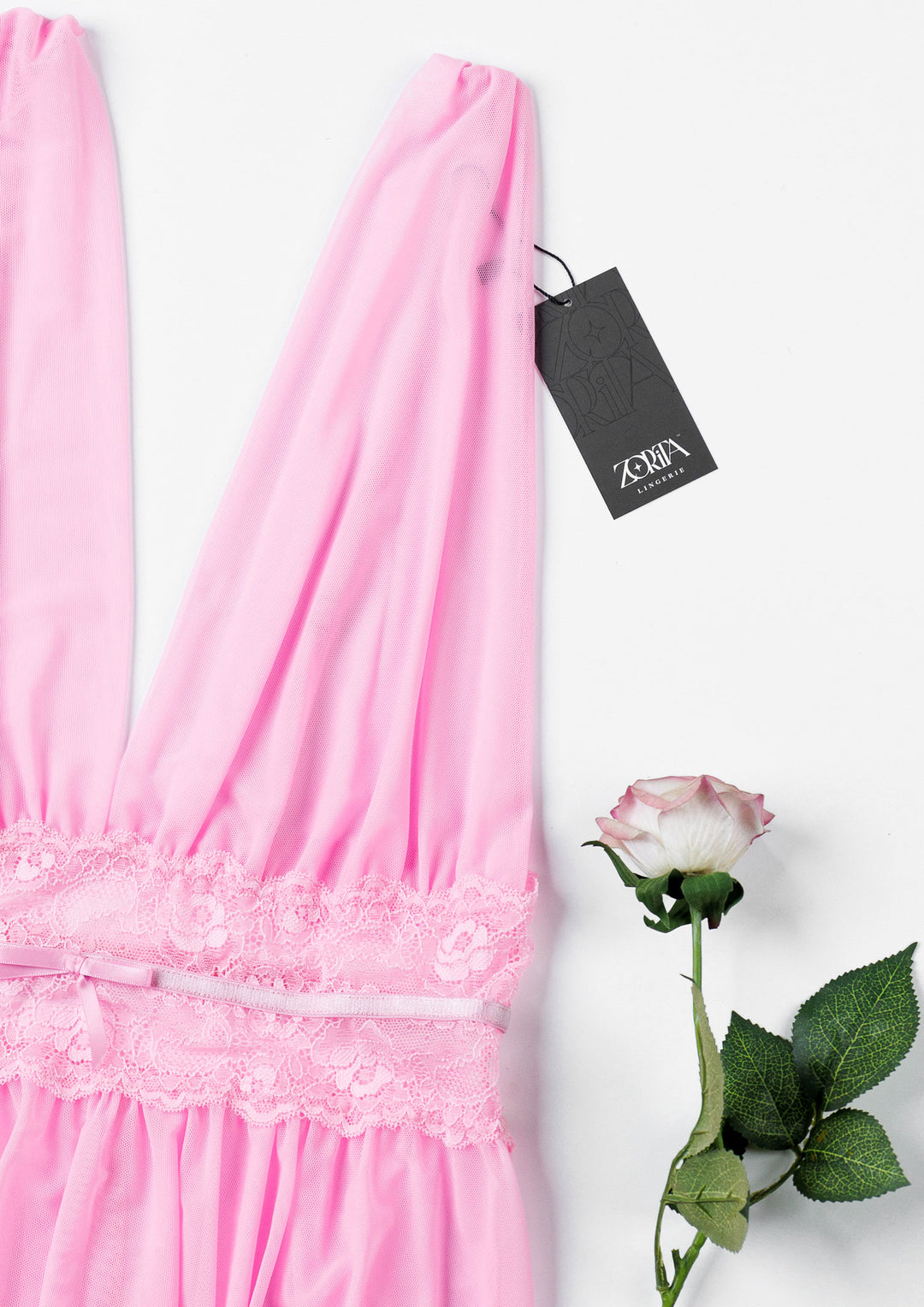 Lace Trim Babydoll with Panty