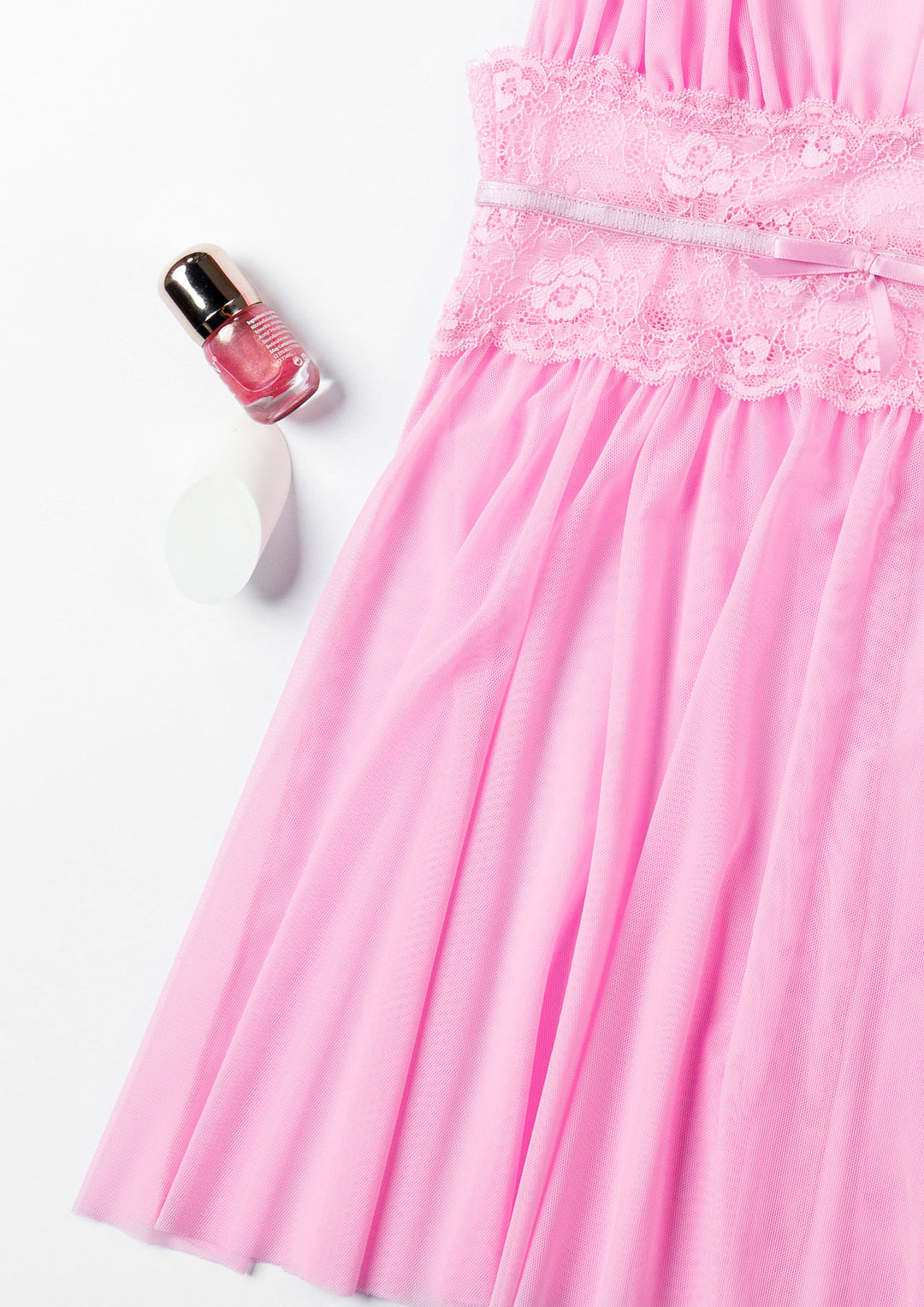 Lace Trim Babydoll with Panty