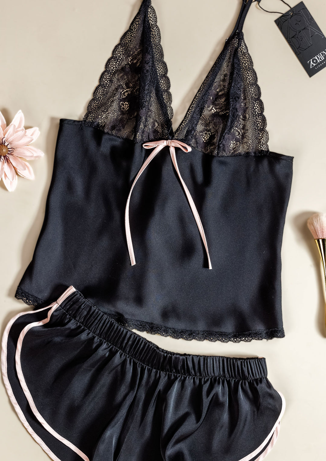 طقم شورت ساتان