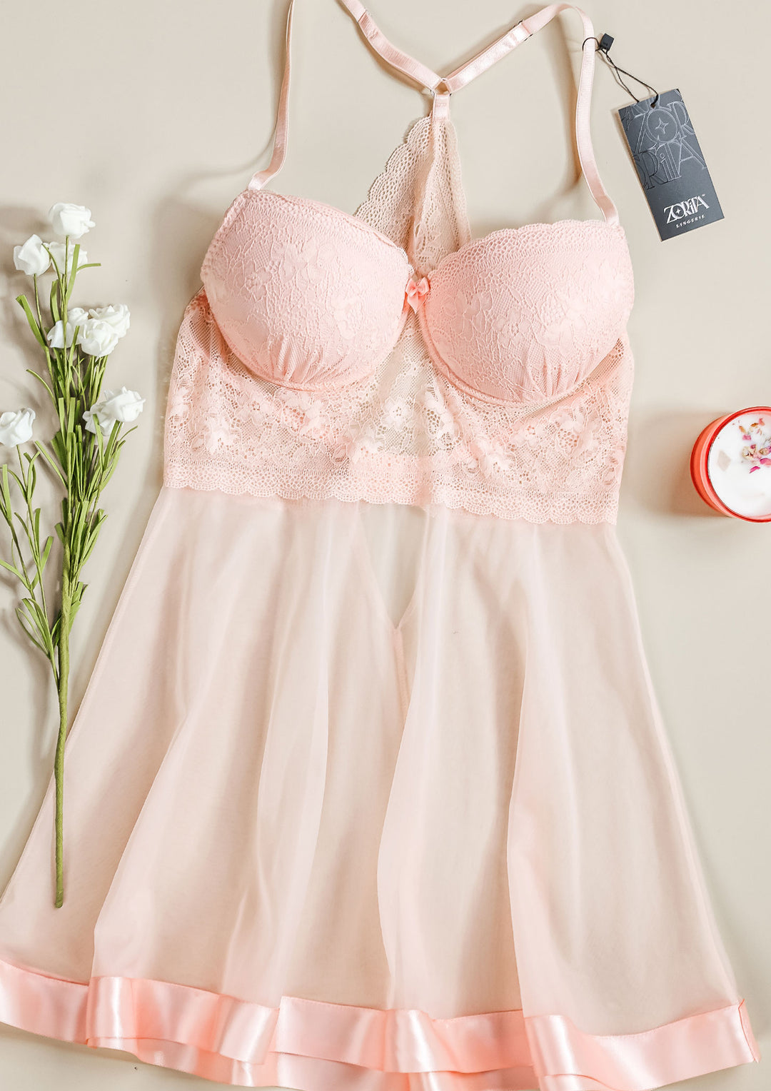 بيبي دول تول بحواف دانتيل