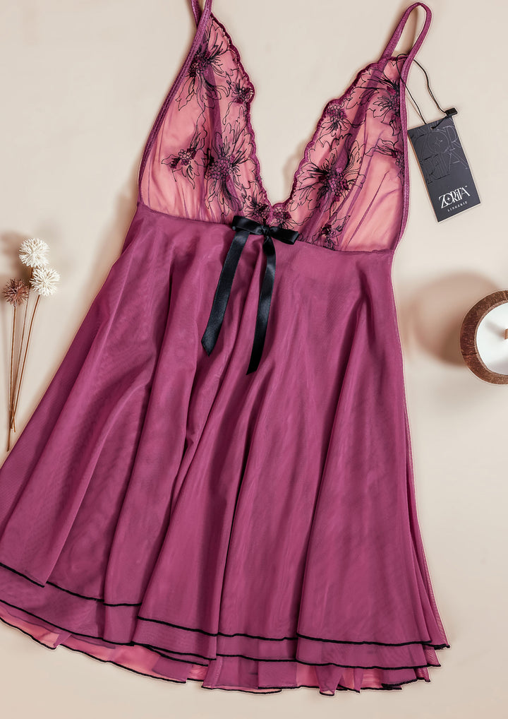 بيبي دول دانتيل بأشرطة رفيعة