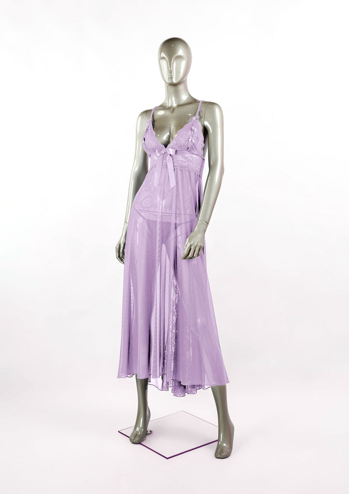 فستان شبكي بلمسة انسيابية