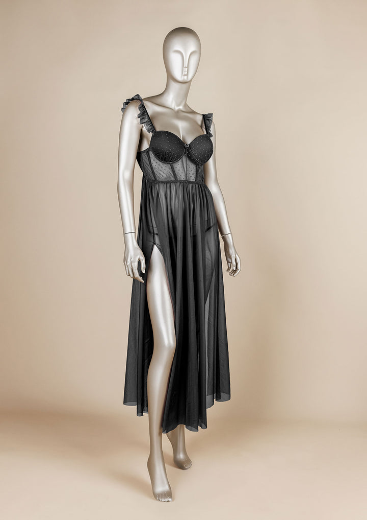 فستان شبكي مبطن