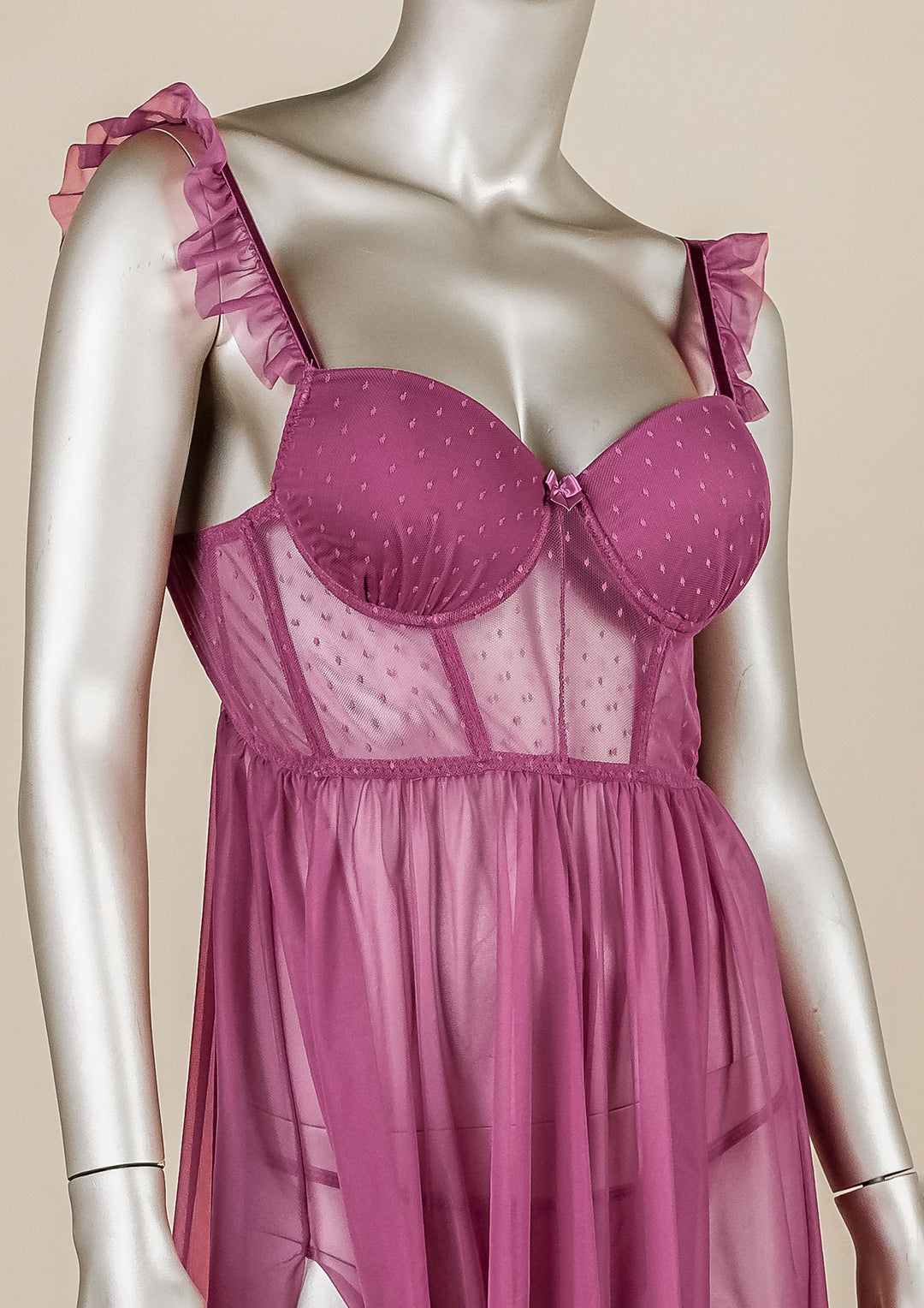 فستان شبكي مبطن