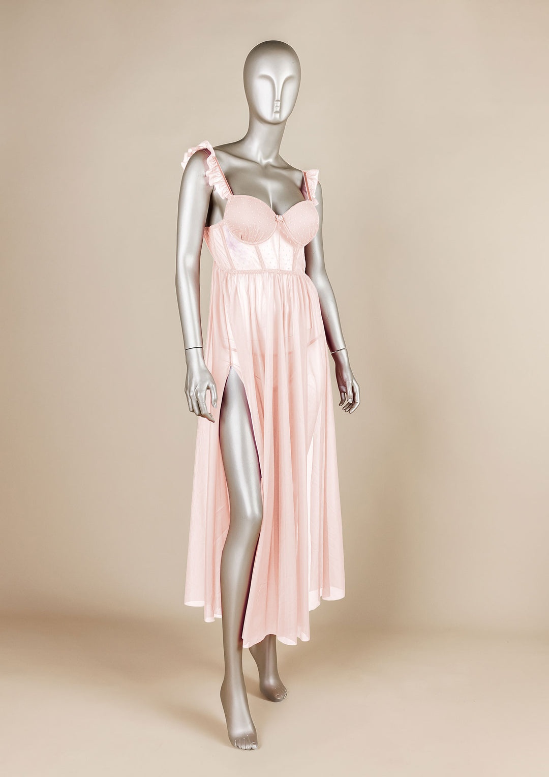 فستان شبكي مبطن