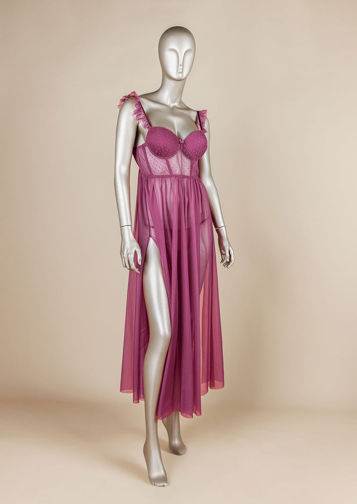 فستان شبكي مبطن