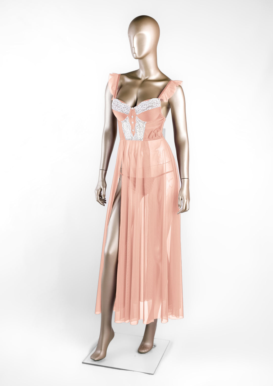 فستان تول لميع