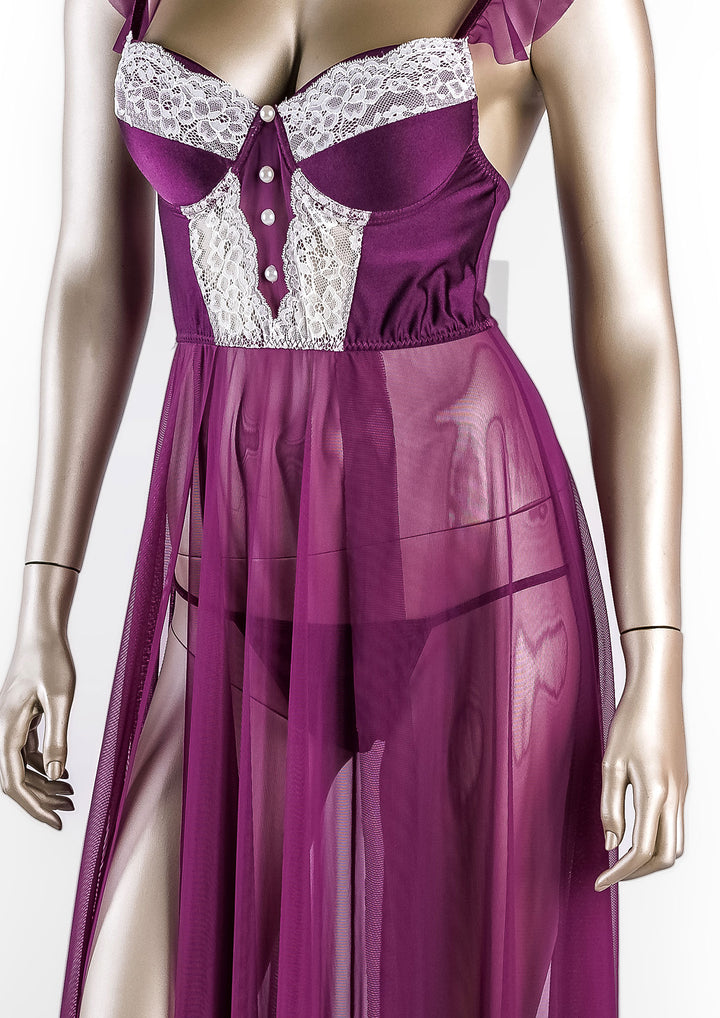 فستان تول لميع