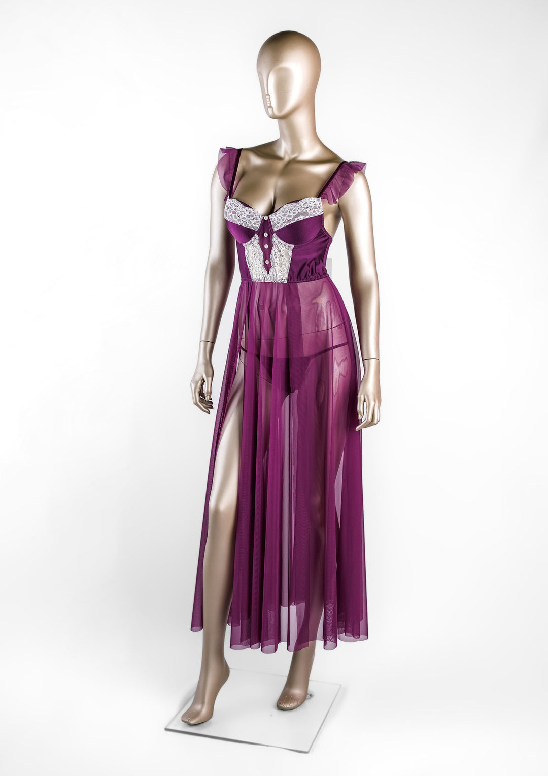 فستان تول لميع