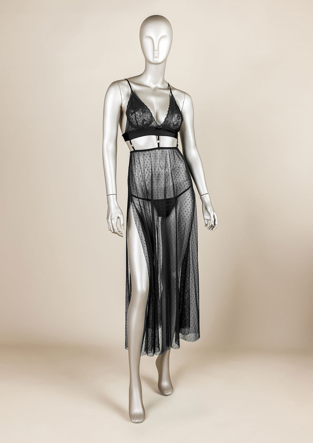 فستان شبكي مبطن