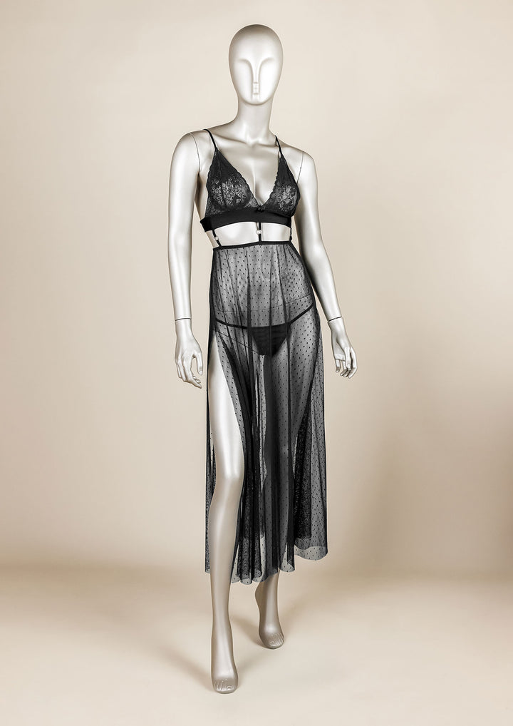 فستان شبكي مبطن