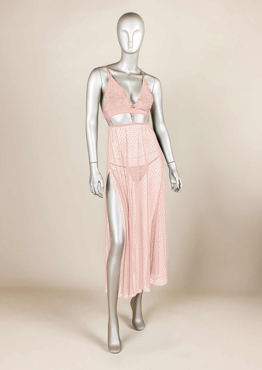 فستان شبكي مبطن