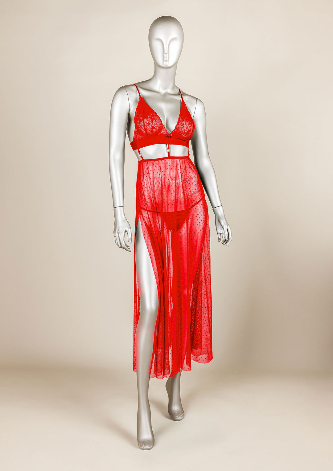 فستان شبكي مبطن