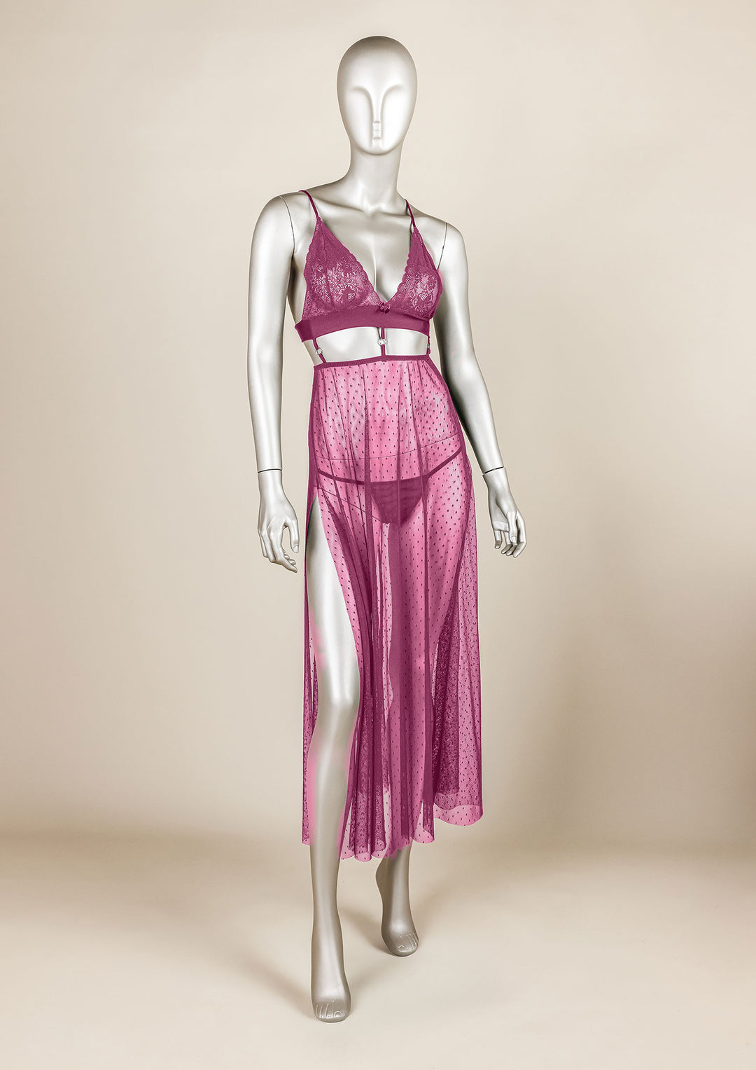 فستان شبكي مبطن