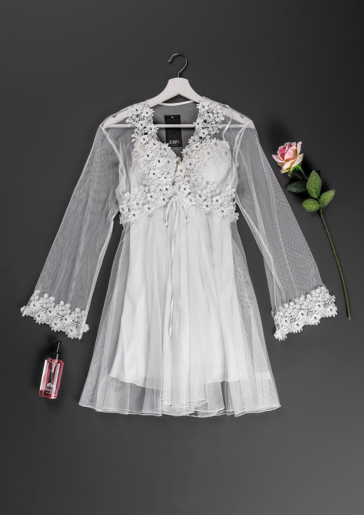 Chiffon Lace Bridal Lingerie Set