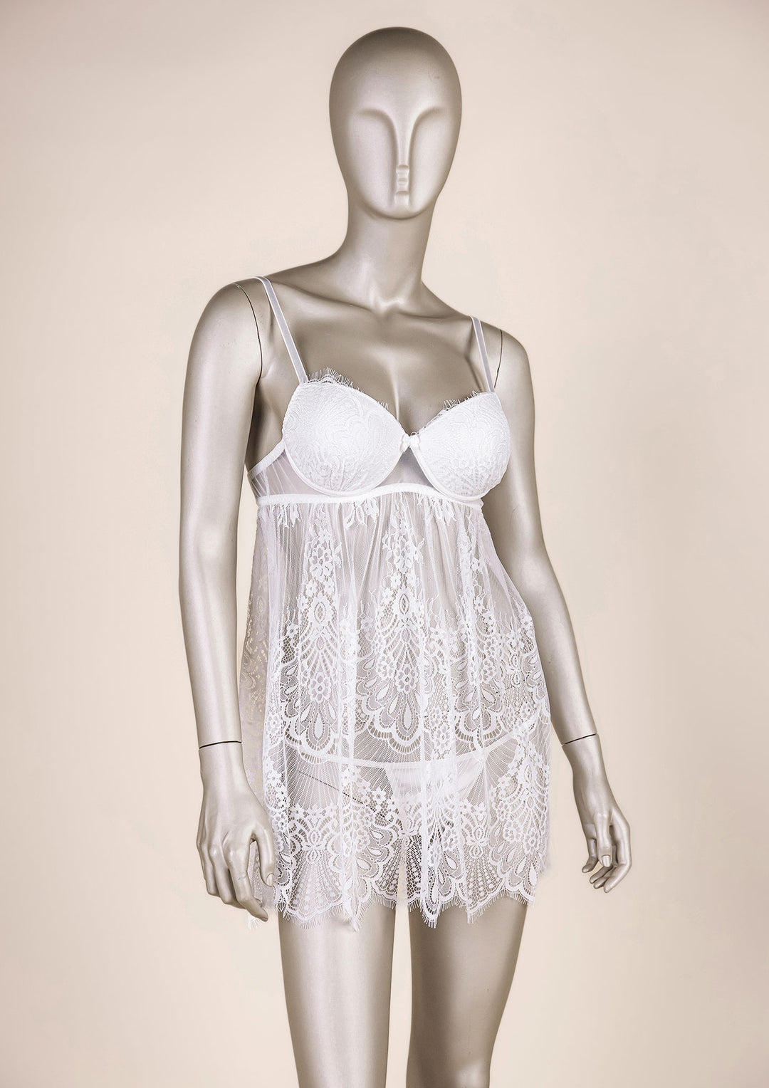 Feathered Lace Bridal Lingerie Set