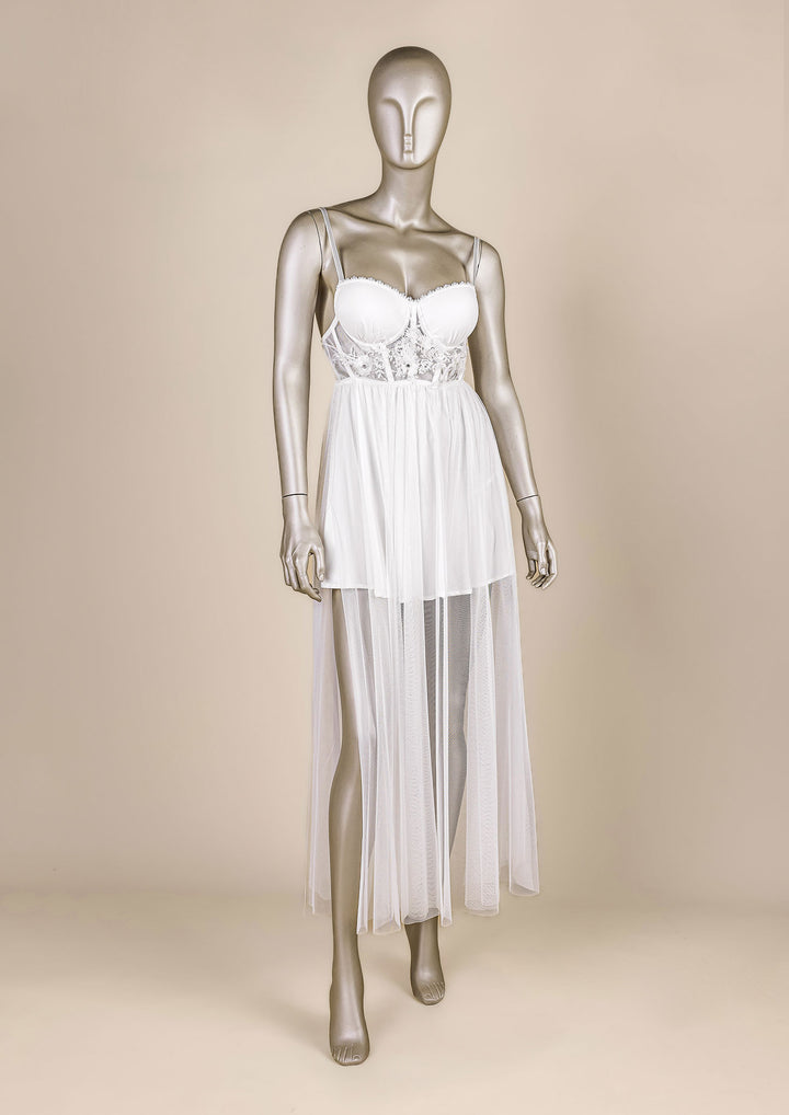 طقم لانجري ساتان للعروس